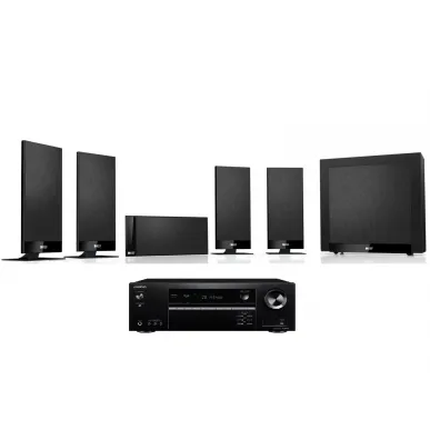 Домашний кинотеатр 5.1 KEF T101 BLACK + AV-ресивер Onkyo TX-SR393 black